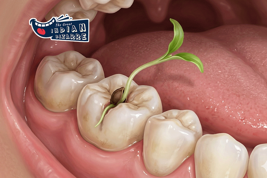 Sprouting Tomato in tooth : मरीज के दांत में उग गया टमाटर का पौधा