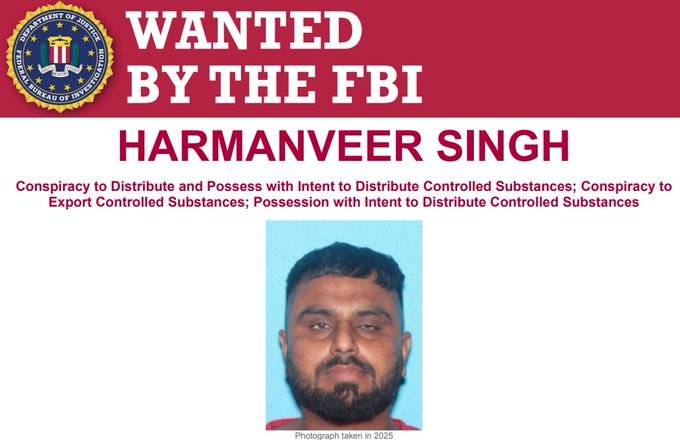 FBI'S HARD BALL OPERATION : को ड्रग तस्करी में शामिल हरमनवीर सिंह की तलाश